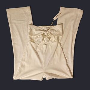 Meshki White Knot Jumpsuit